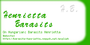 henrietta barasits business card